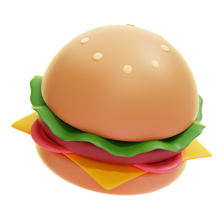 Hambúrguer  3D Icon