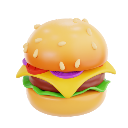 Hambúrguer  3D Icon