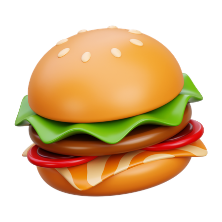 Hambúrguer  3D Icon