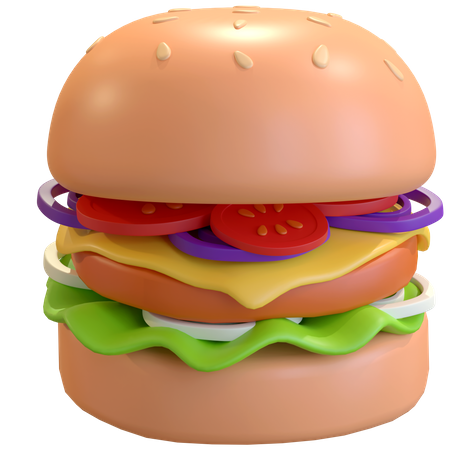 Hambúrguer  3D Icon
