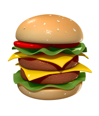 Hamburger  3D Illustration