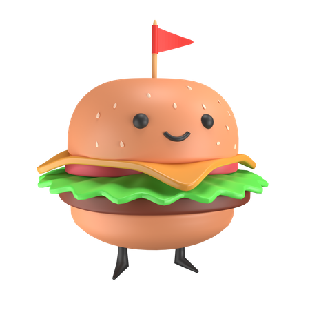 Hambúrguer  3D Illustration