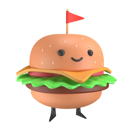 Hambúrguer  3D Illustration