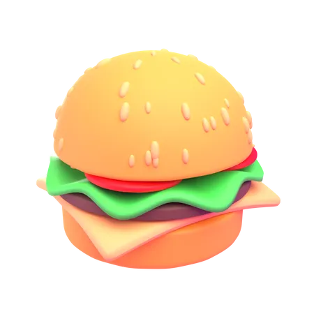 Hambúrguer  3D Icon