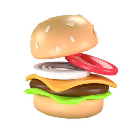 Hambúrguer  3D Icon