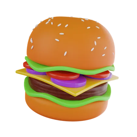 Hambúrguer  3D Icon