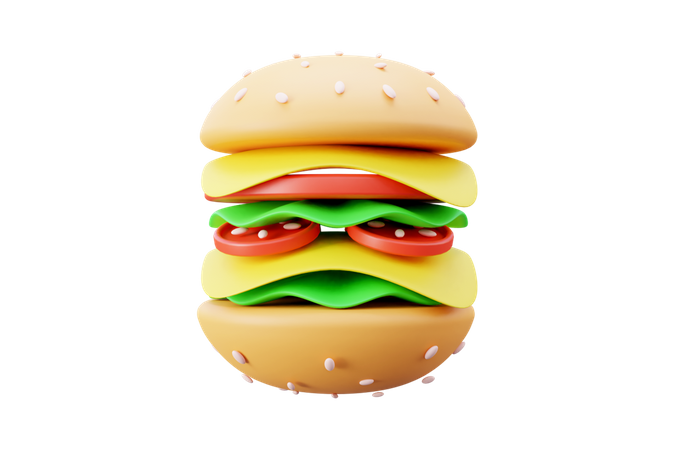 Hambúrguer  3D Icon