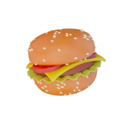 Hambúrguer  3D Icon