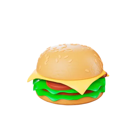 Hambúrguer  3D Icon