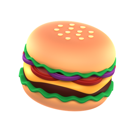 Hambúrguer  3D Icon