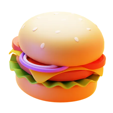 Hambúrguer  3D Icon