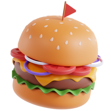 Hambúrguer  3D Icon