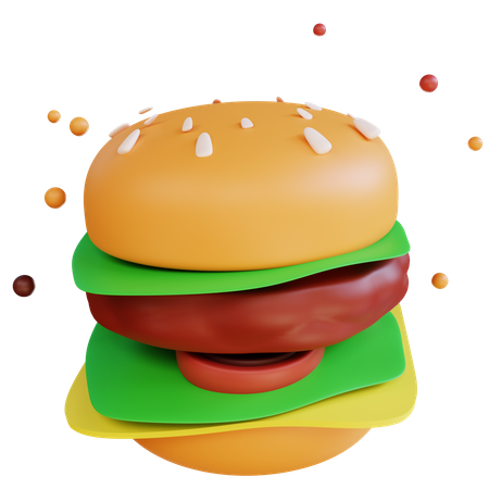 Hambúrguer  3D Icon