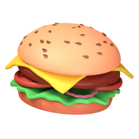 Hambúrguer  3D Icon