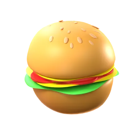 Hambúrguer  3D Icon