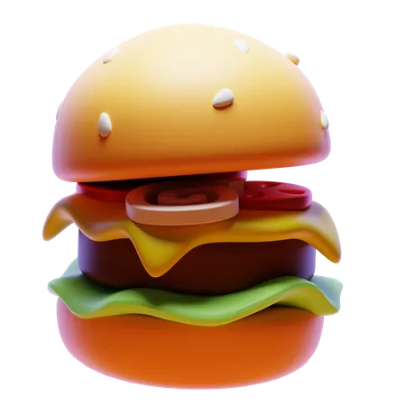 Hambúrguer  3D Icon