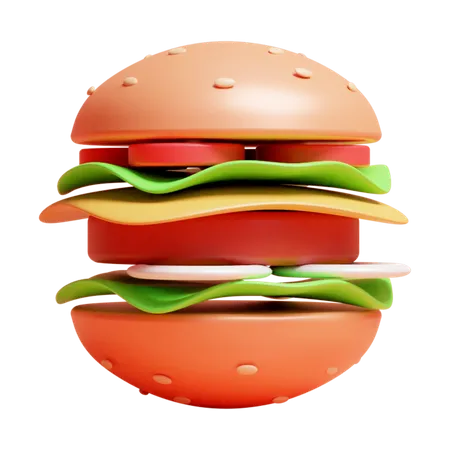 Hambúrguer  3D Icon