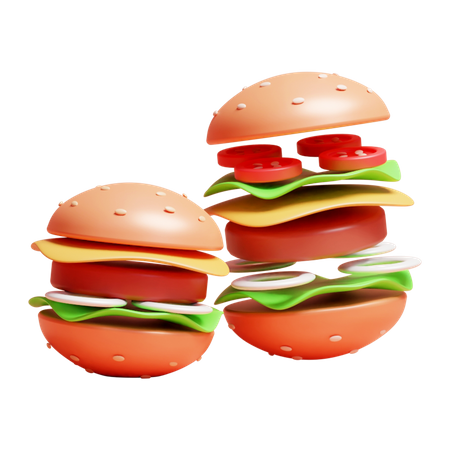 Hambúrguer  3D Icon