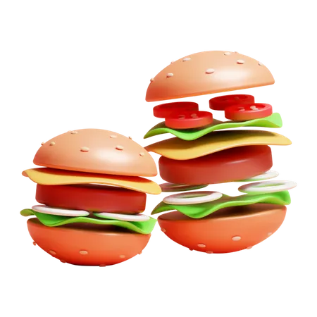 Hambúrguer  3D Icon