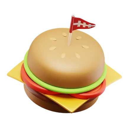 Hambúrguer americano  3D Icon