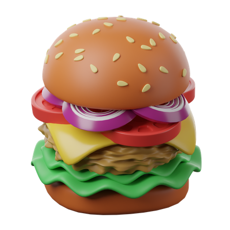 Hambúrguer vegetariano  3D Icon