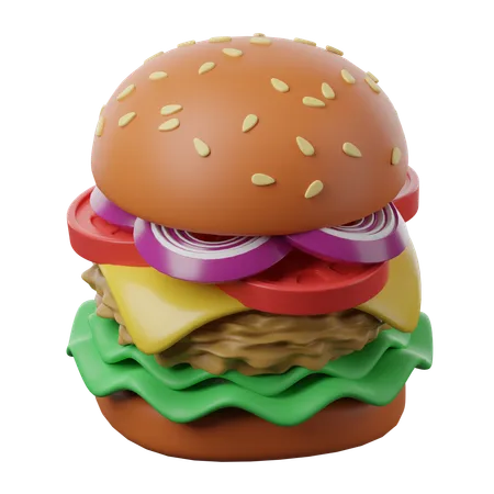 Hambúrguer vegetariano  3D Icon