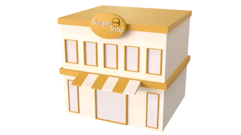 Loja de hambúrguer  3D Icon