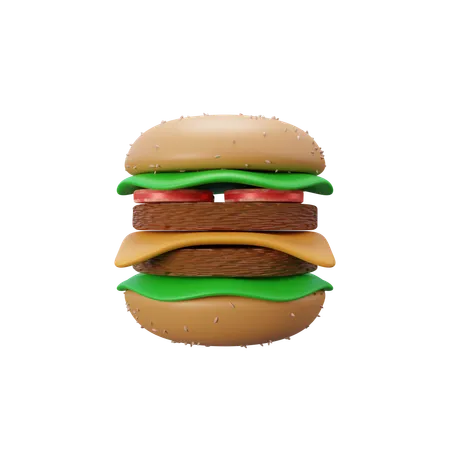 Hamburguesa  3D Icon