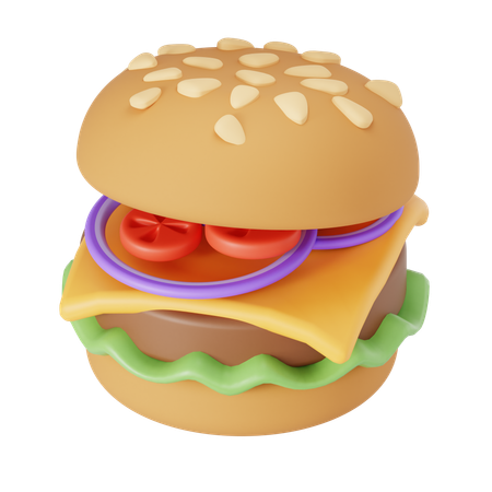 Hamburguesa  3D Icon