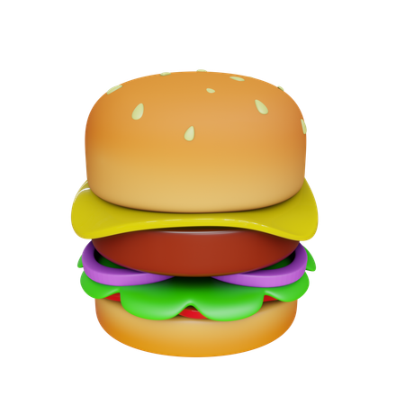 Hamburguesa  3D Icon