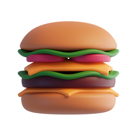 Hamburguesa  3D Icon