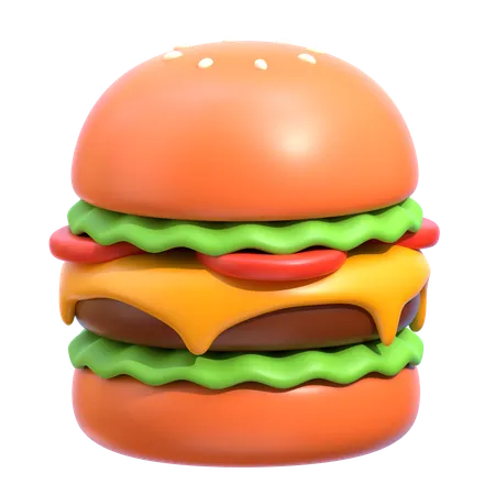 Hamburguesa  3D Icon