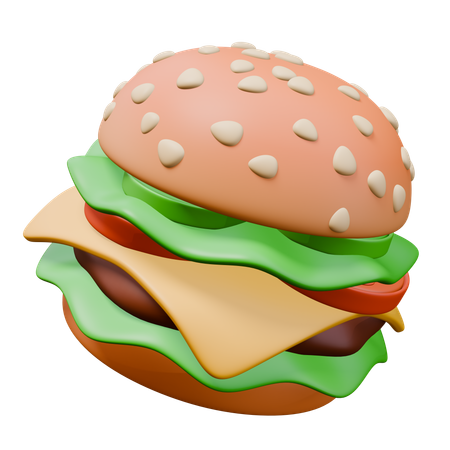 Hamburguesa  3D Icon