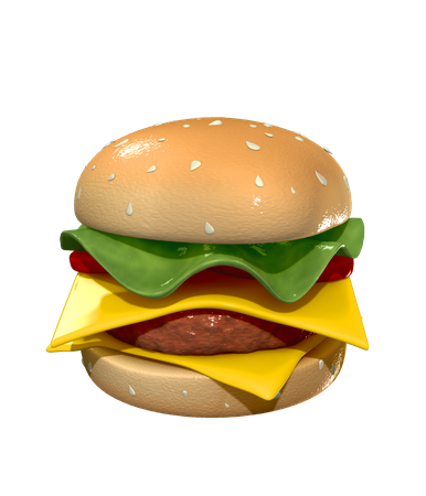 Hamburguesa  3D Illustration