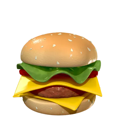 Hamburguesa  3D Illustration