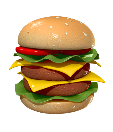 Hamburguesa  3D Illustration