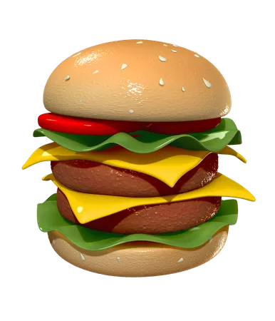 Hamburguesa  3D Illustration