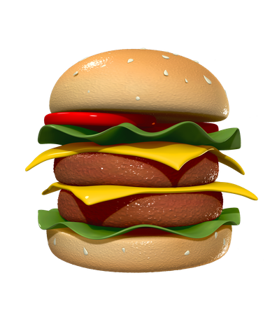 Hamburguesa  3D Illustration