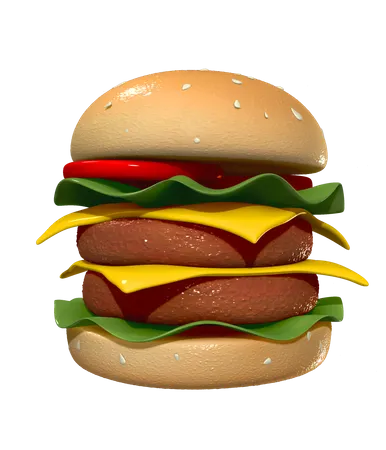 Hamburguesa  3D Illustration