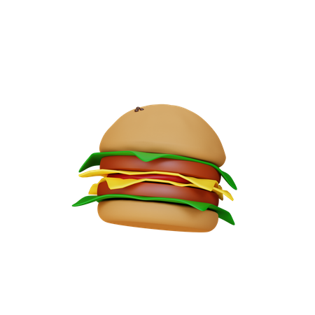 Hamburguesa  3D Illustration