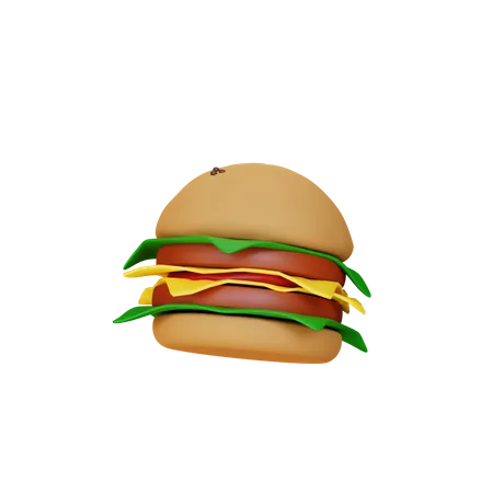 Hamburguesa  3D Illustration