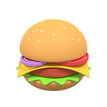 Hamburguesa  3D Illustration