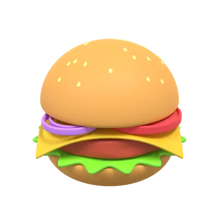 Hamburguesa  3D Illustration