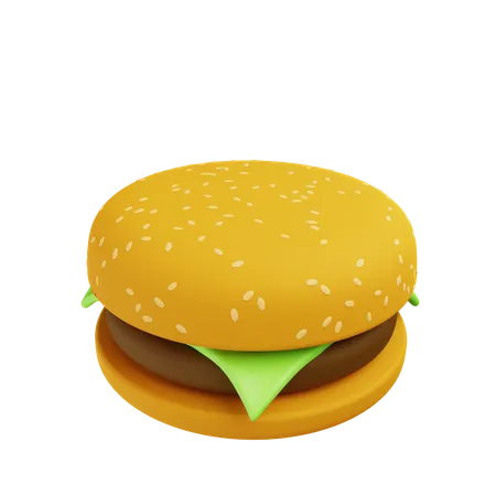 Hamburguesa  3D Illustration