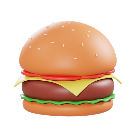 Hamburguesa  3D Illustration