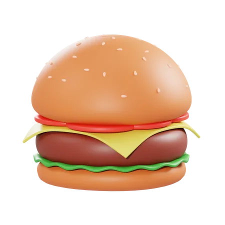 Hamburguesa  3D Illustration