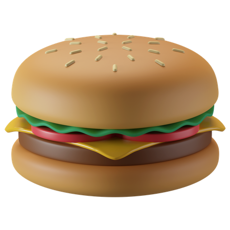 Hamburguesa  3D Illustration