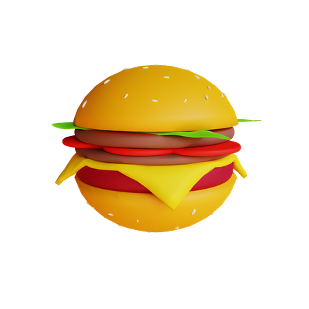 Hamburguesa  3D Illustration