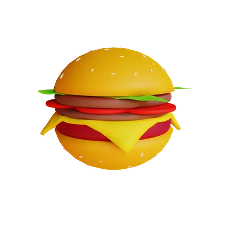 Hamburguesa  3D Illustration