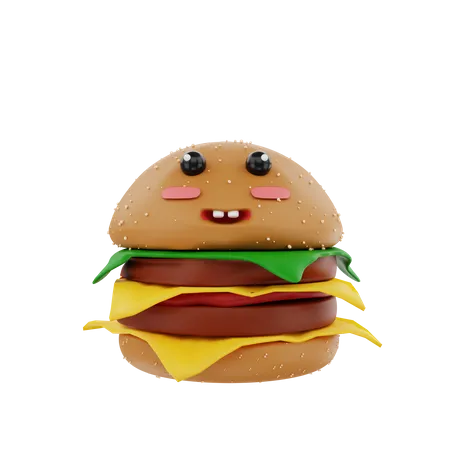 Hamburguesa  3D Illustration